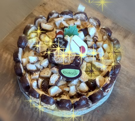 Ijstaart Straccietella 6-persoons bruine chocolade