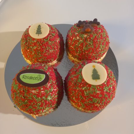 Kerstbolgebakje 4 stuks