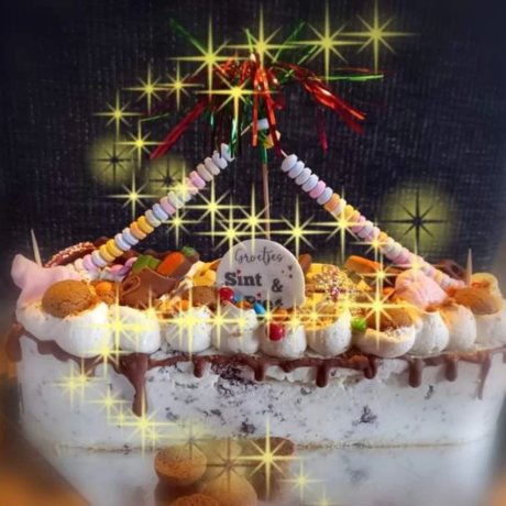 IJstaart Stoomboot Sinaasappel Stracciatella (8 persoons)