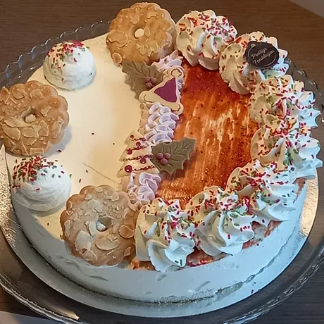 IJstaart Roomijs Aardbei 10 persoons